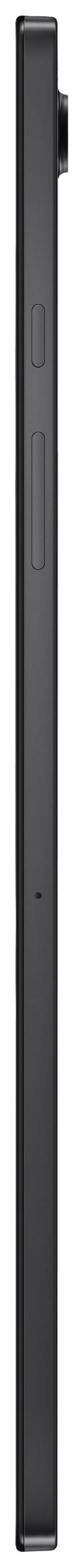 Seitenansicht eines schwarzen Smartphones mit hervorgehobener Kameralinse oben rechts.