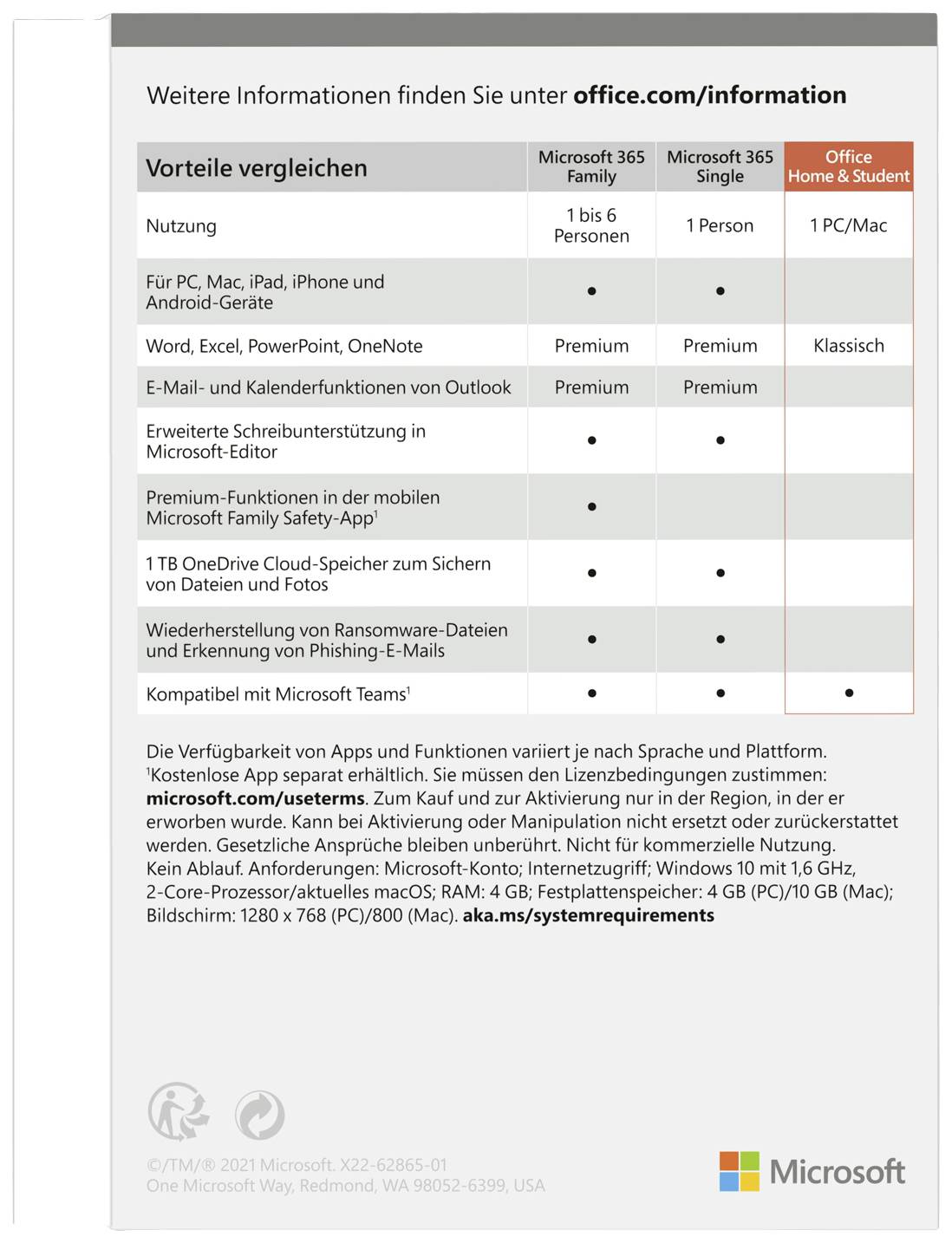 Microsoft Office Home & Student 2021 - Box-Pack-1