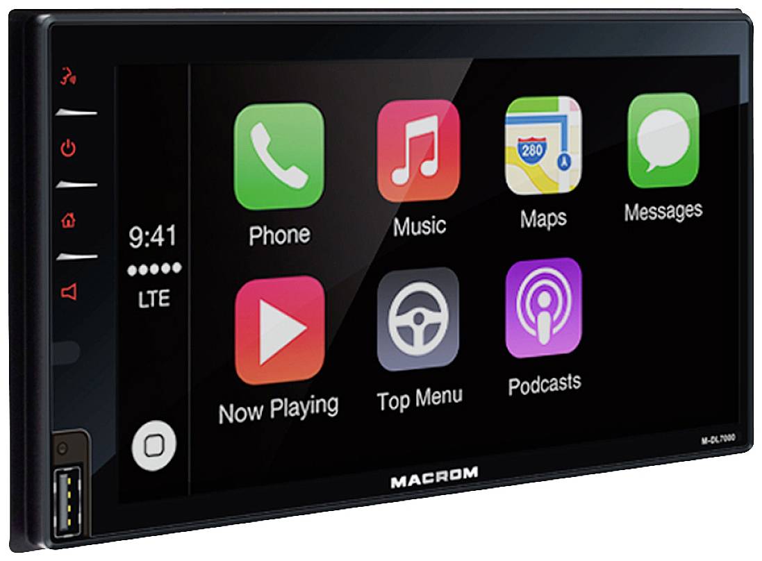 Macrom M-DL7000D Doppel-DIN Moniceiver Apple CarPlay, Android Auto™,  Anschluss für Rückfahrkamera, Bluetooth®-Freisprec – Conrad Electronic  Schweiz