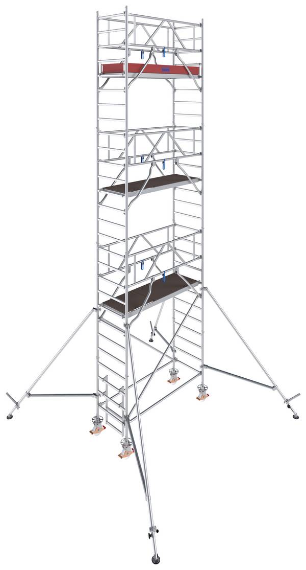 Krause 776051 FahrGerüst Aluminium Rollgerüst fahrbar Arbeitshöhe (max.): 8.30 m Silber 205 kg
