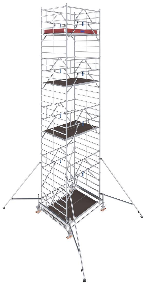 Krause 783066 FahrGerüst Aluminium Rollgerüst fahrbar Arbeitshöhe (max.): 9.50 m Silber 362 kg