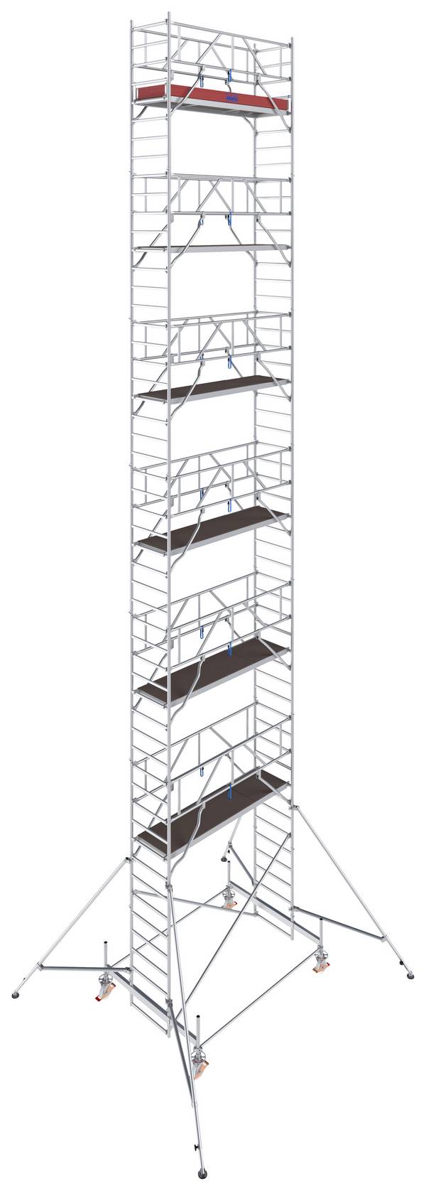 Krause 774118 FahrGerüst Aluminium Rollgerüst fahrbar Arbeitshöhe (max.): 14.50 m Silber 389.5 kg