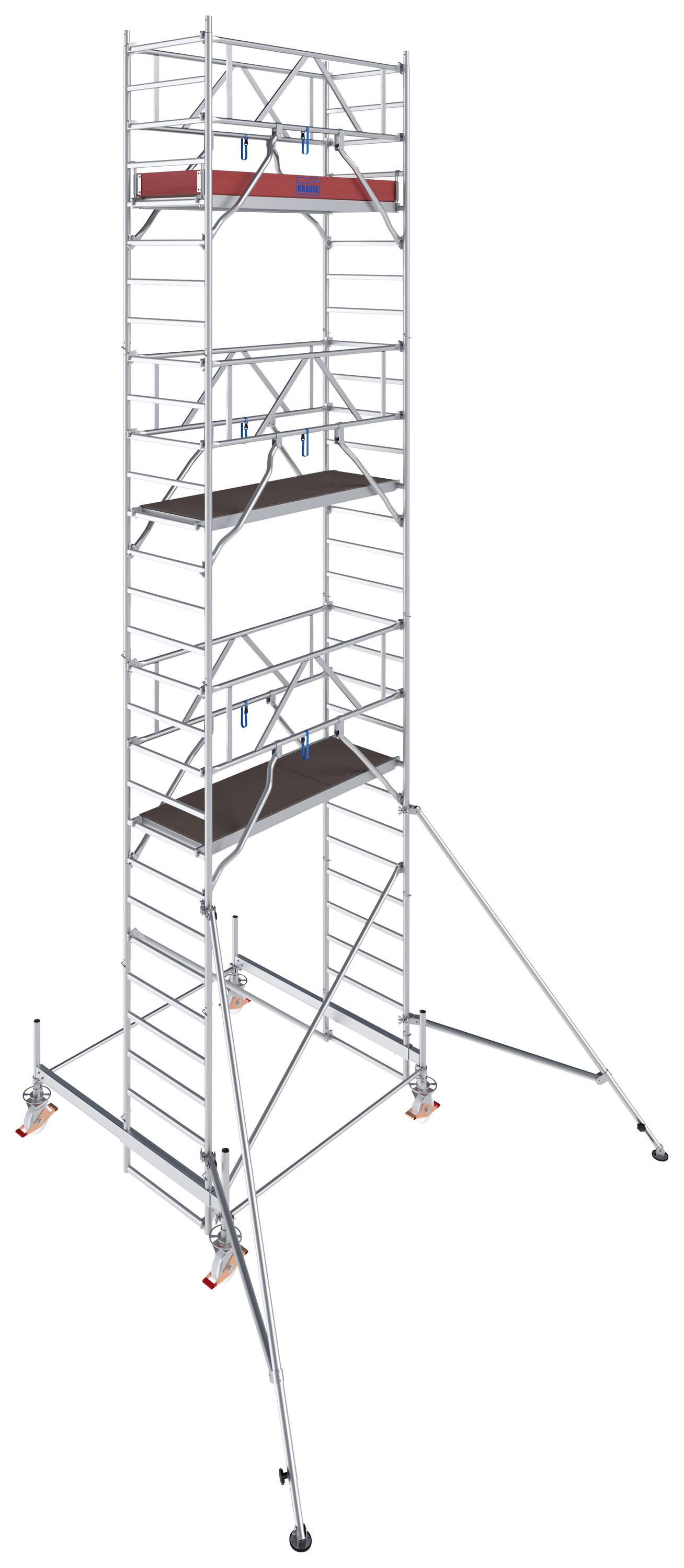 Krause 773050 FahrGerüst Aluminium Rollgerüst fahrbar Arbeitshöhe (max.): 8.50 m Silber 216.5 kg