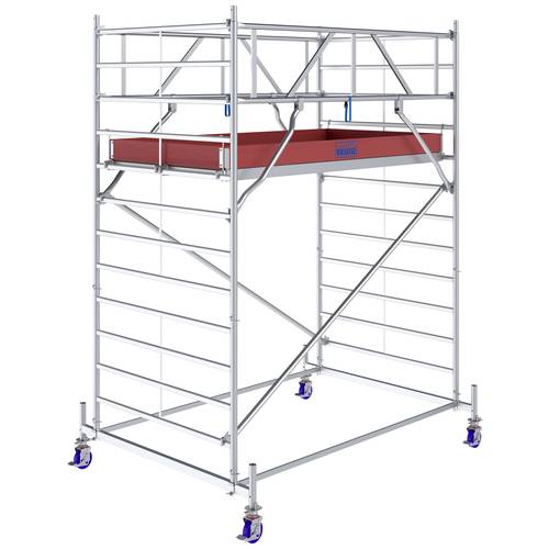 Krause 782021 FahrGerüst Aluminium Rollgerüst fahrbar Arbeitshöhe (max.): 4.40 m Silber 153.5 kg