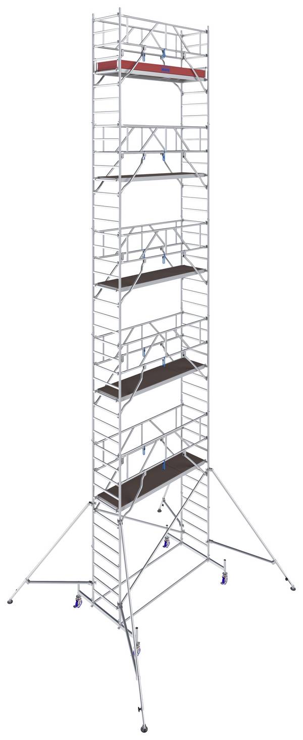 Krause 772107 FahrGerüst Aluminium Rollgerüst fahrbar Arbeitshöhe (max.): 12.40 m Silber 327 kg