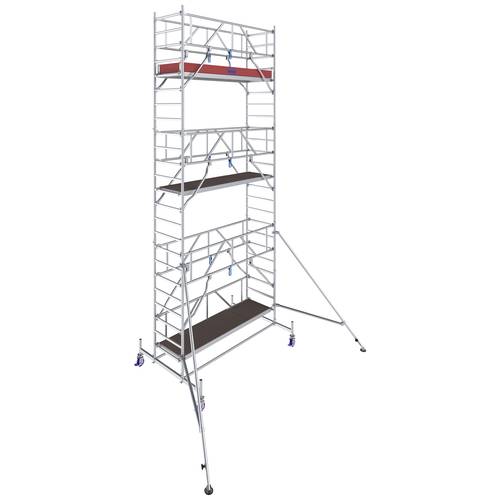 Krause 772053 FahrGerüst Aluminium Rollgerüst fahrbar Arbeitshöhe (max.): 7.40 m Silber 212.5 kg
