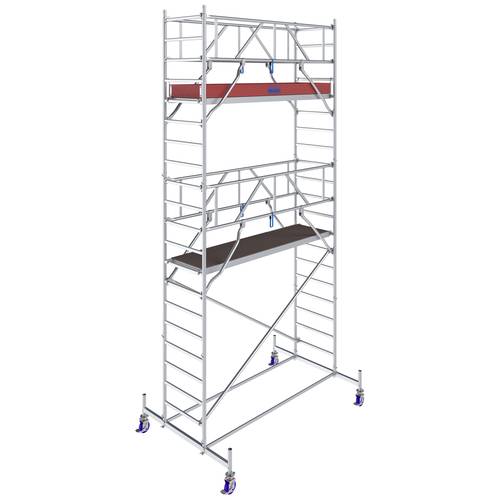 Krause 772046 FahrGerüst Aluminium Rollgerüst fahrbar Arbeitshöhe (max.): 6.40 m Silber 162 kg