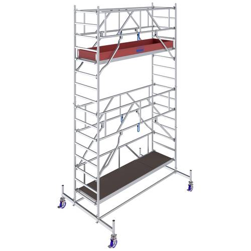 Krause 772039 FahrGerüst Aluminium Rollgerüst fahrbar Arbeitshöhe (max.): 5.40 m Silber 153.5 kg