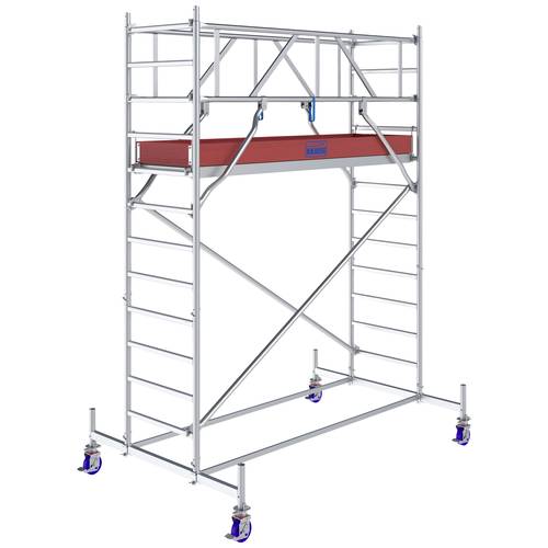 Krause 772022 FahrGerüst Aluminium Rollgerüst fahrbar Arbeitshöhe (max.): 4.40 m Silber 116 kg