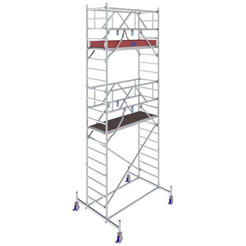 Krause 771049 FahrGerüst Aluminium Rollgerüst fahrbar Arbeitshöhe (max.): 6.40 m Silber 146.5 kg