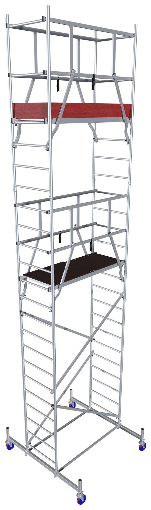 Krause 600097 FahrGerüst Aluminium Montagegerüst fahrbar Arbeitshöhe (max.): 6.85 m Silber 99.5 kg
