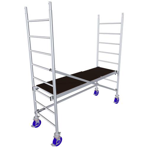 Thumbnail - Krause 940100 FahrGerüst Aluminium Rollgerüst fahrbar Arbeitshöhe (max.): 2.90 m Silber 45 kg