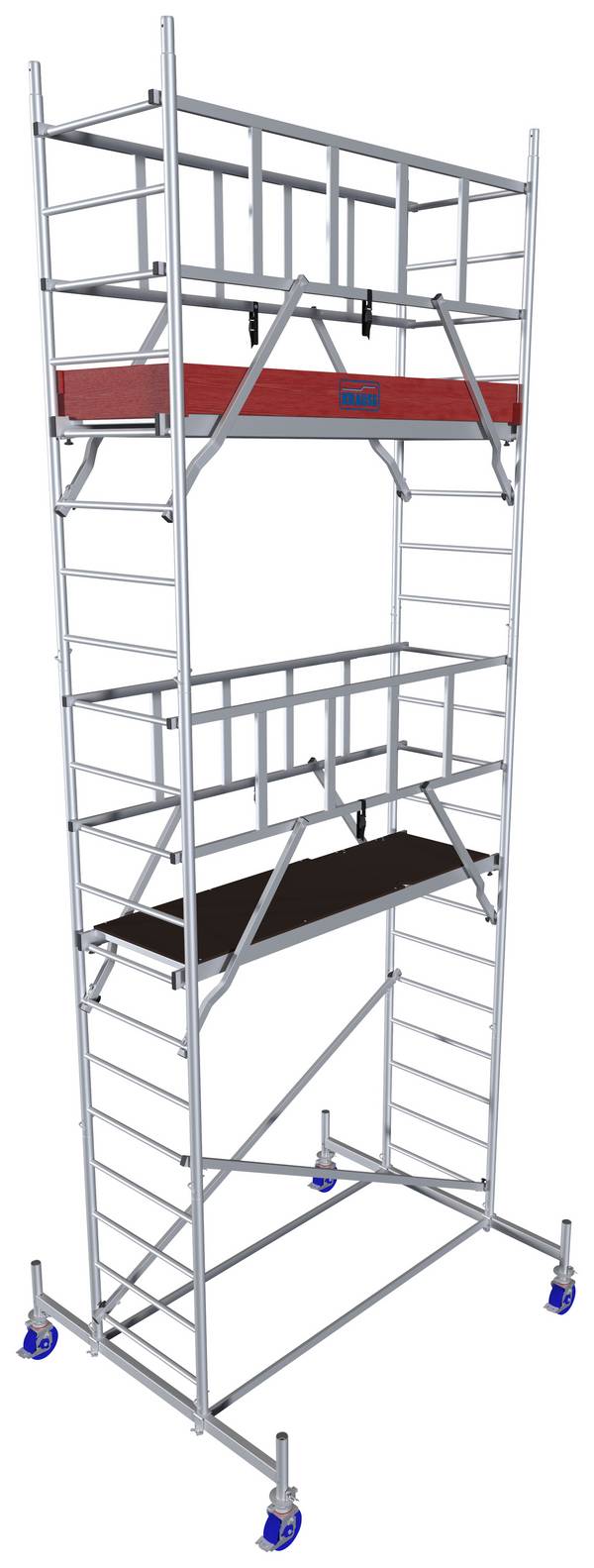 Krause 940131 FahrGerüst Aluminium Rollgerüst fahrbar Arbeitshöhe (max.): 6.30 m Silber 123 kg