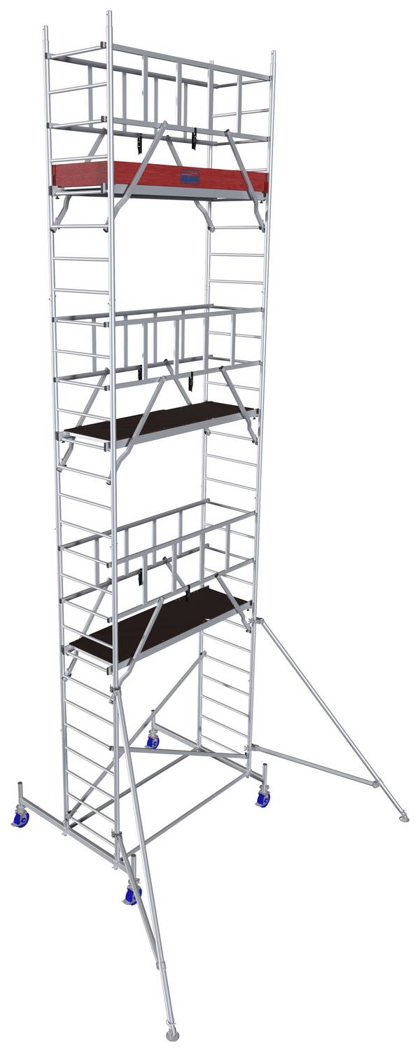 Krause 940155 FahrGerüst Aluminium Rollgerüst fahrbar Arbeitshöhe (max.): 8.30 m Silber 177 kg