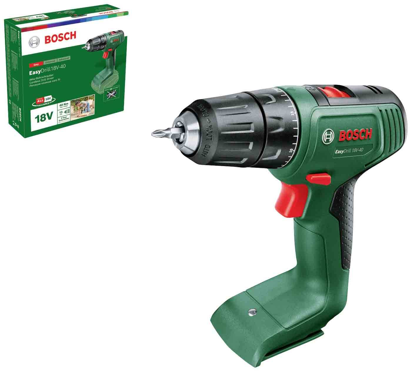Bosch Home and Garden EasyDrill 18V-40 06039D8000 Borrmaskin batteri, Borrskruvdragare batteri, Skruvdragare batteri 18 V 2.0 Ah Li-Ion exkl. batteri/laddare,