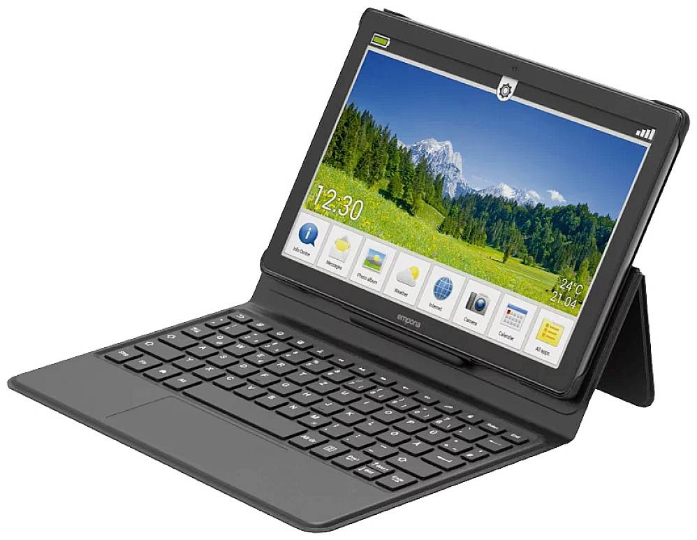 EMPORIA TABLET Standcover mit Tastatur, schwarz