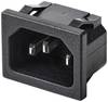 TRU COMPONENTS TC-10088384 Kaltgeräte-Steckverbinder C14 Stecker, Einbau vertikal Gesamtpolzahl: 3 10 A Schwarz 1 St.