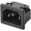 TRU COMPONENTS TC-10088384 Kaltgeräte-Steckverbinder C14 Stecker, Einbau vertikal Gesamtpolzahl: 3 10 A Schwarz 1 St.