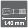 'Bild eines Bohrers mit der Länge 140 mm.'