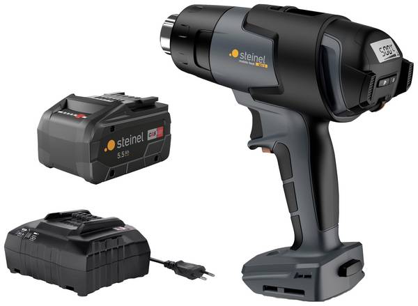 Steinel 068233 MH5 KF SC Heißluftgebläse inkl. Akku, inkl. Ladegerät, inkl. Koffer 900 W