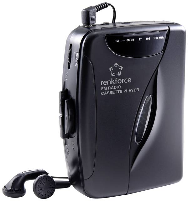 Renkforce RF-CP-150 Tragbarer Kassettenspieler   Schwarz