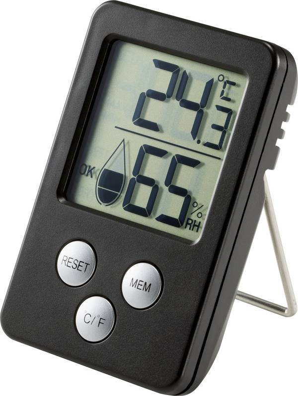 Thermo-/Hygrometer Schwarz E0130