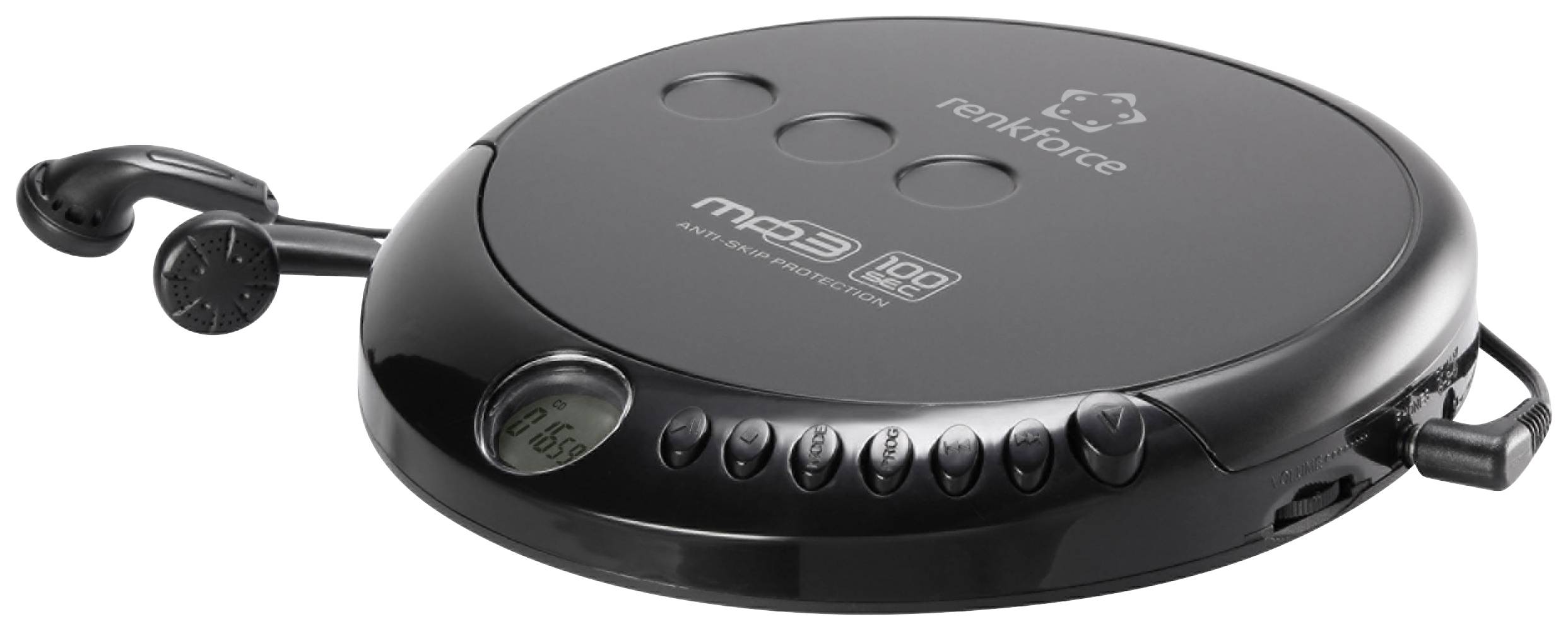 Renkforce RF-CDP-200 Bærbar CD-afspiller CD, MP3 Sort