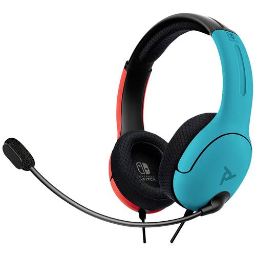 PDP 500-162-EU-BLRD Over Ear Headset kabelgebunden Stereo Blau, Rot (eloxiert) Mikrofon-Rauschunterdrückung, Noise Cance...