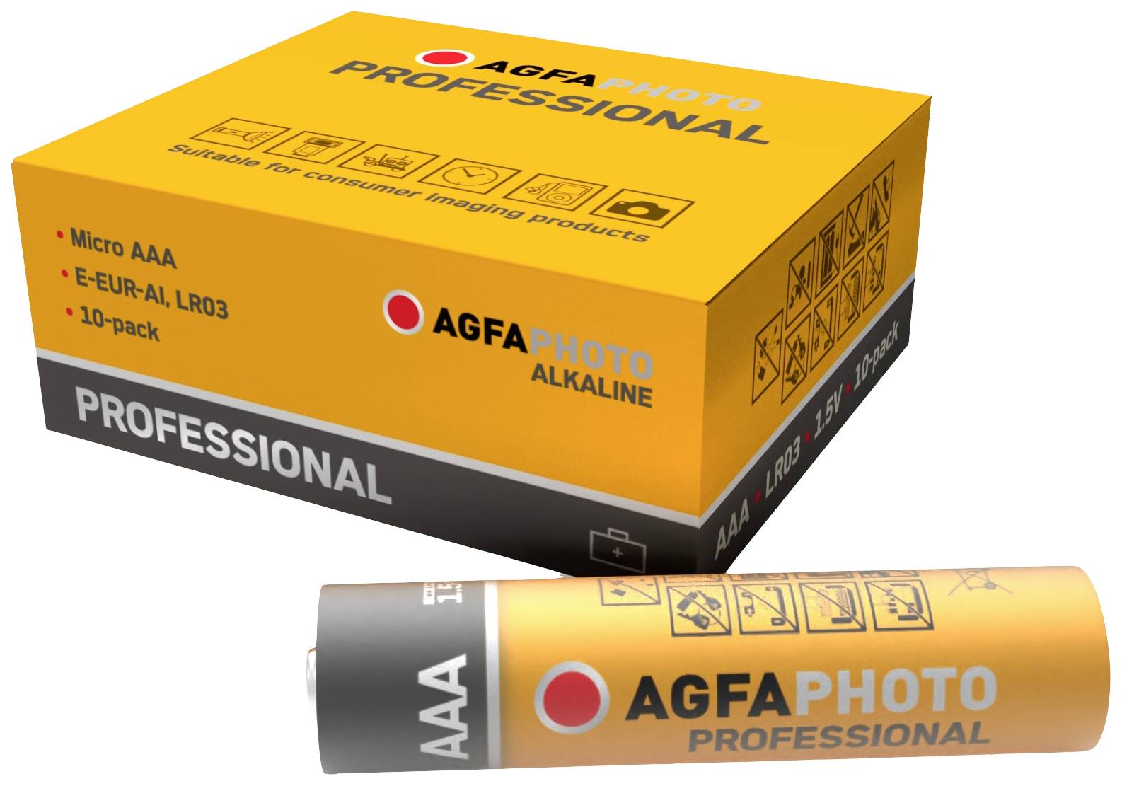 AGFA Photo Professional Micro (AAA)-Batterie Alkali-Mangan 1.5 V 10 St.