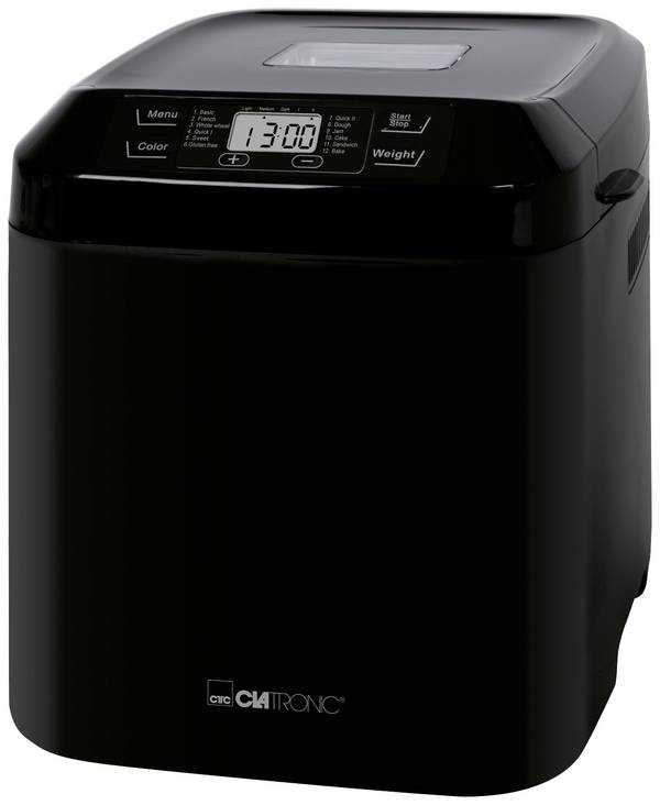 Clatronic BBA 3774 Brotbackautomat Timerfunktion 3 l Schwarz