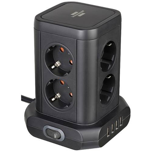 Brennenstuhl 1153560000 Steckdosenturm 8fach Schwarz 1 St.
