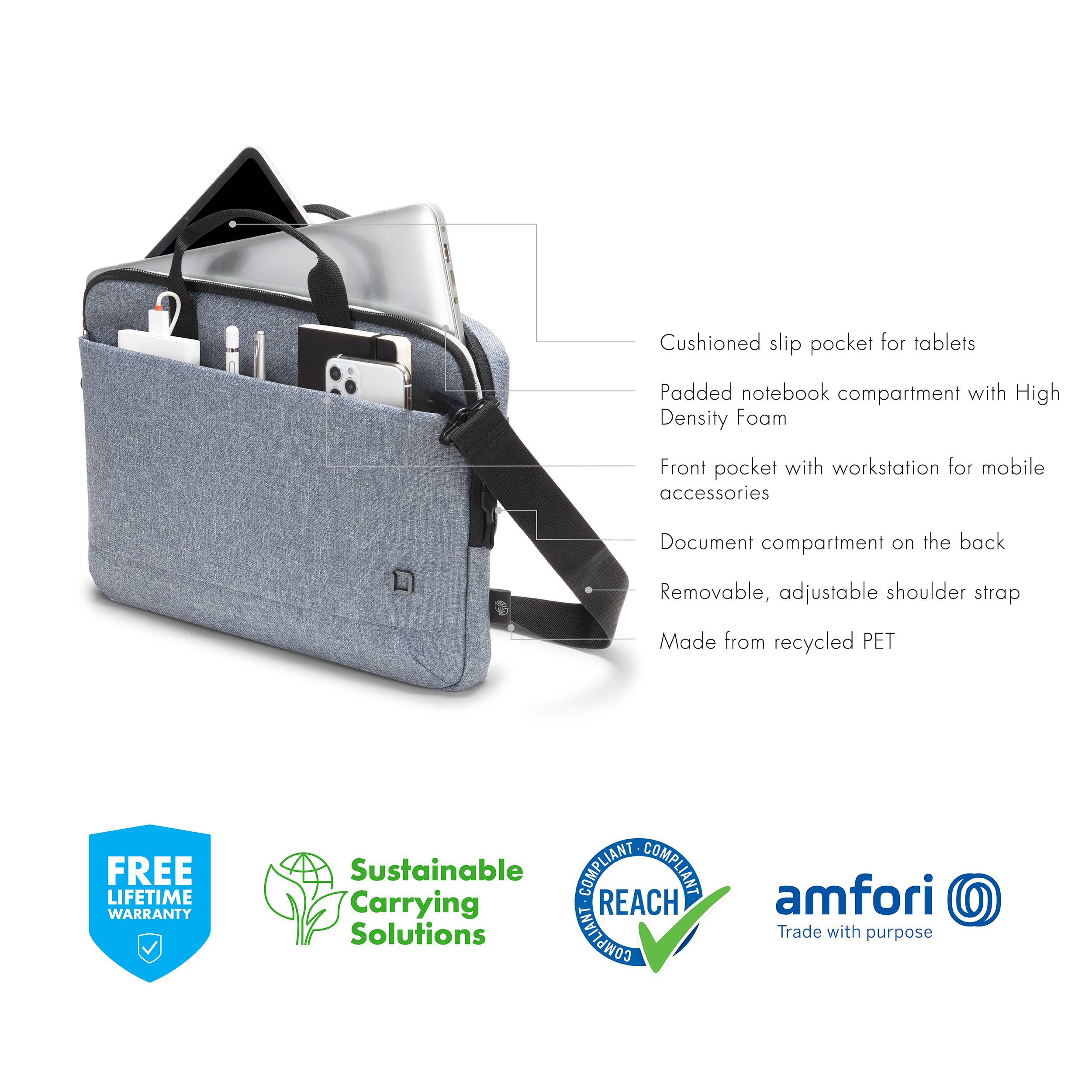 Dicota Notebook Tasche Slim Eco MOTION Passend für maximal: 39,6 cm (15,6") Denim, Blue-9