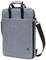 Graue Laptop-Tasche mit Tragegriffen und Schultergurt, vorne ein kleines Fach. Geeignet für Business- oder Alltagsgebrauch.