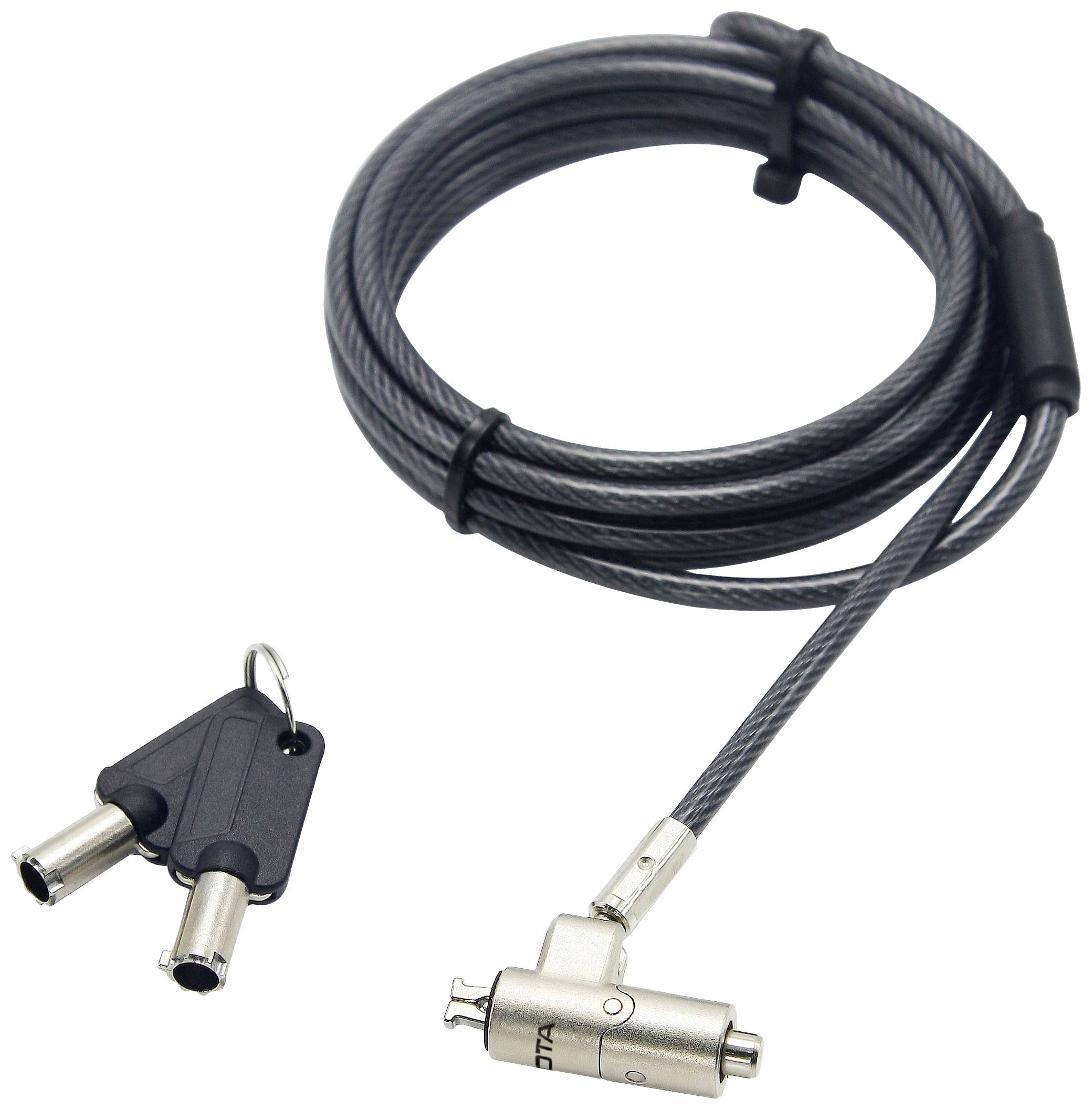 DICOTA Sec. Cable Nano Lock Ultra Slim Keyed, 2,5x6 mm slot