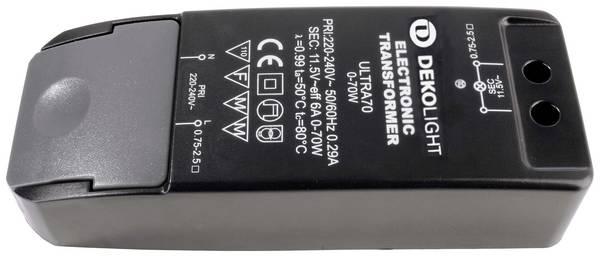 Deko-Light Netzgerät Kapego Ultra 70 Phasenabschnitt 12V sw