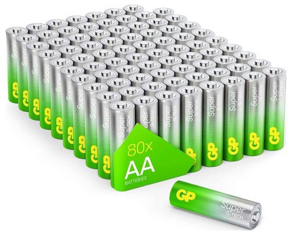 GP Super Mignon (AA)-Batterie Alkali-Mangan 1.5 V 80 St.
