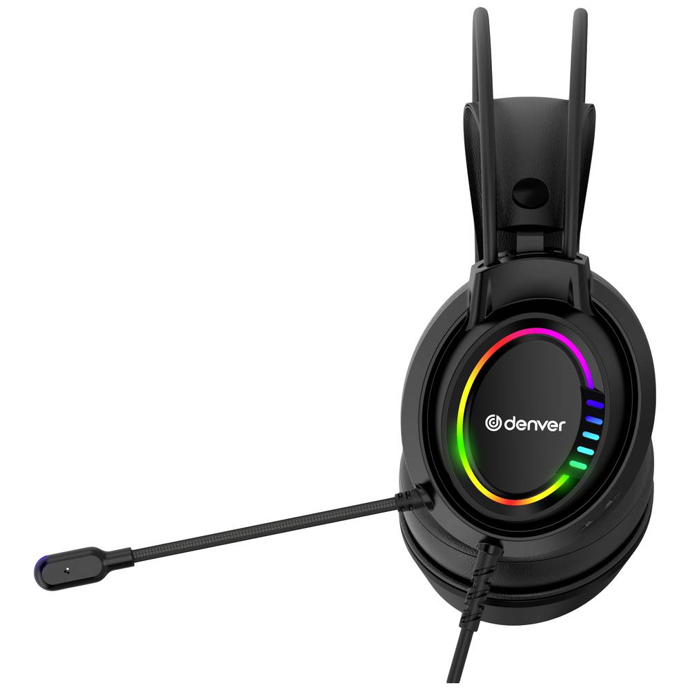 Denver GHS-130 Gaming headset USB Kabelgebonden Over Ear Zwart Stereo