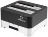 Renkforce RF-DOCKING-02 USB-A (USB 3.0) SATA 6 Gb/s 2 Port Festplatten-Kopierstation 2.5 Zoll, 3.5 Zoll mit Clone-Funktion