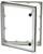 Ein rechteckiger Access Panel mit Kunststoffrahmen und Klappdeckel. Eignet sich zur Montage an Wänden oder Decken.
