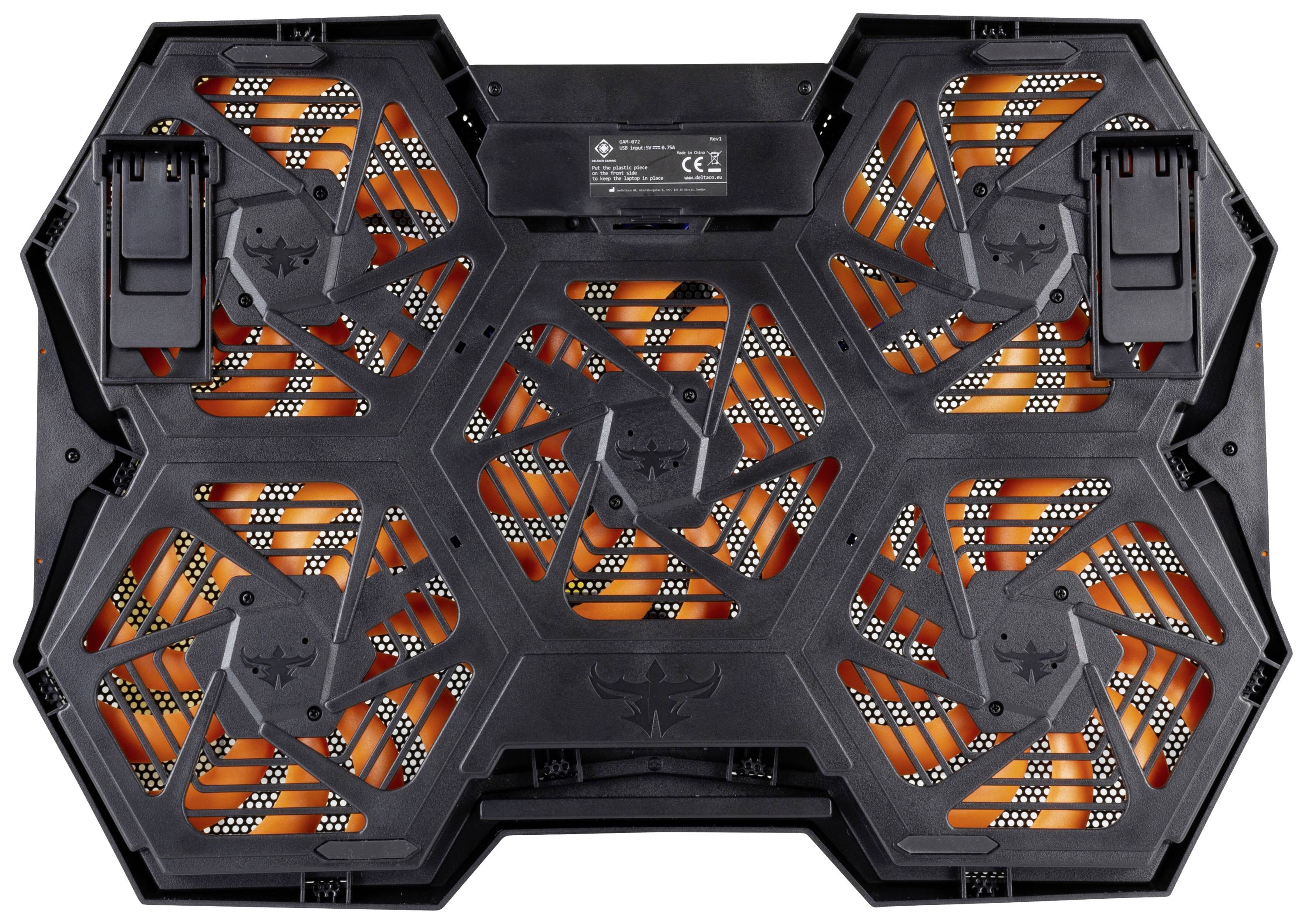 DELTACO Laptop-Kühler, 1000-1300 RPM GAM-072-3