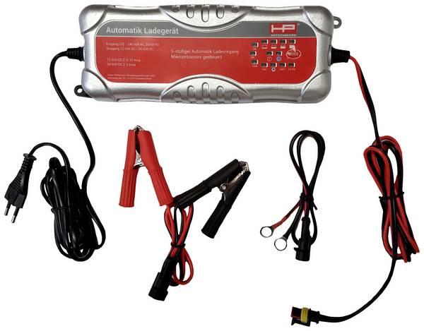 HP Autozubehör HP Automatik Ladegerät 20514 Automatikladegerät, Kfz-Ladegerät 12 V, 24 V 5 A, 10 A