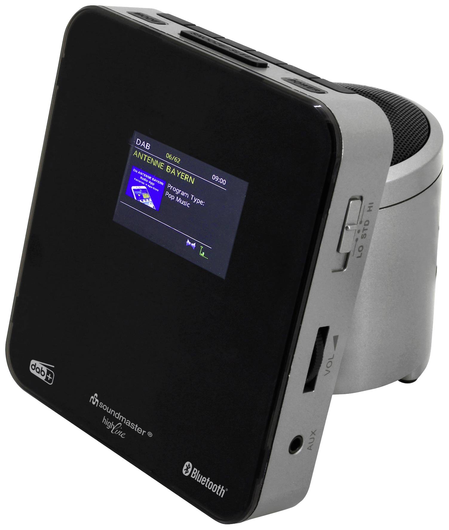 SOUNDMASTER UR260SI Radiowecker DAB+, UKW AUX, Bluetooth®, USB Weckfunktion Grau