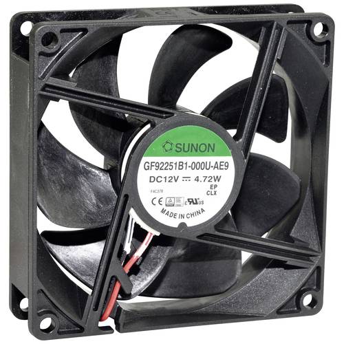 Thumbnail - Sunon GF92251B1-000U-AE9 Axiallüfter 12 V/DC 127.3 m³/h (L x B x H) 92 x 92 x 25 mm