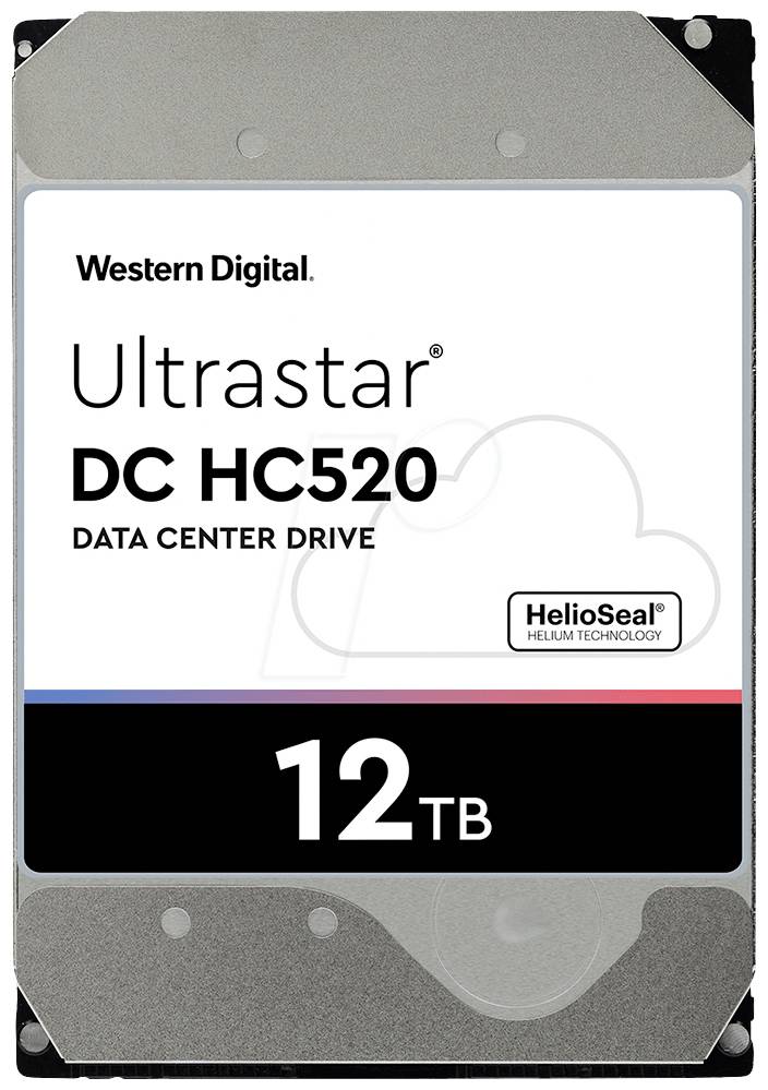 'Western Digital Ultrastar DC HC520 Data Center Drive, 12TB, HelioSeal-Technologie.'