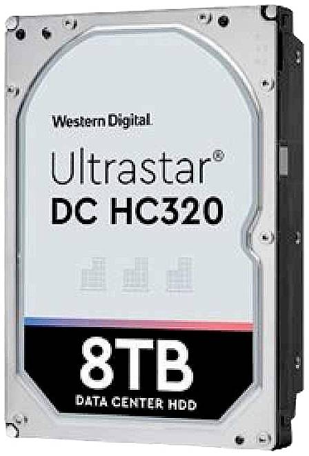 Externe Festplatte von Western Digital, Modell Ultrastar DC HC320 mit einer Kapazität von 8TB, geeignet für Datencenter.