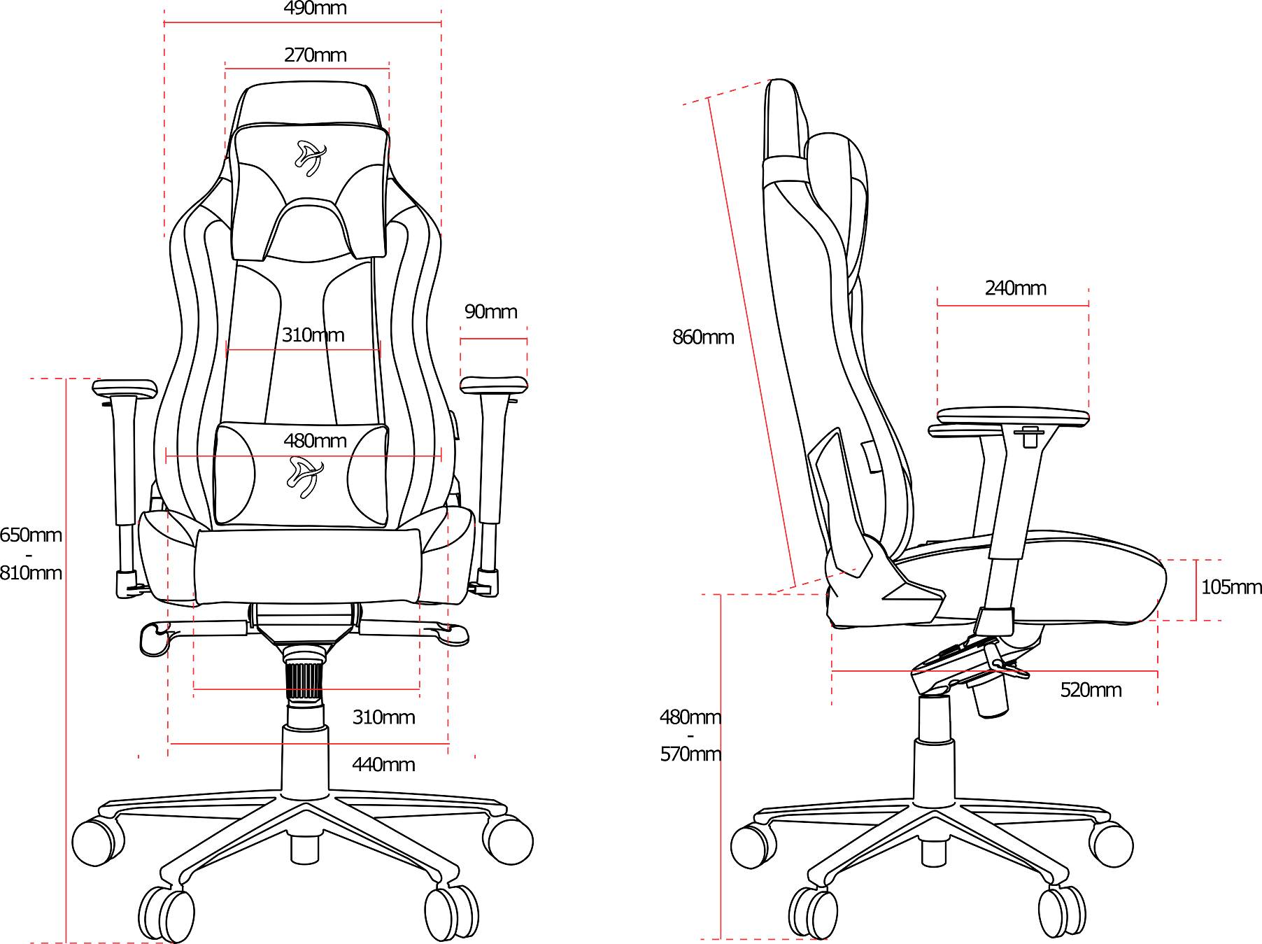 Arozzi Vernazza Universal-Gamingstuhl Gepolsterter Sitz Grau-11