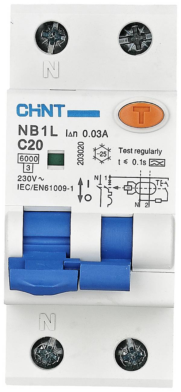 Chint 203018 FI-Schutzschalter/Leitungsschutzschalter    1polig 13 A 0.03 A 240 V, 415 V