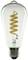 Eine klassische Glühbirne mit sichtbarem, spiralförmigem Glühfaden; repräsentiert Beleuchtung oder Innovation.