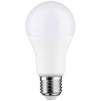 Weiße LED-Glühbirne mit E27-Sockel; energiesparend und langlebig, geeignet für Haushaltsbeleuchtung.