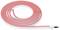 Ein rot-weißes LED-Lichtband ist zu einer Spirale aufgerollt.